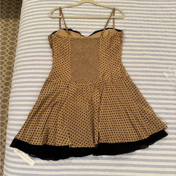 Reformation Ursula Silk Polka Dot Dress size 10 - Picture 6 of 7